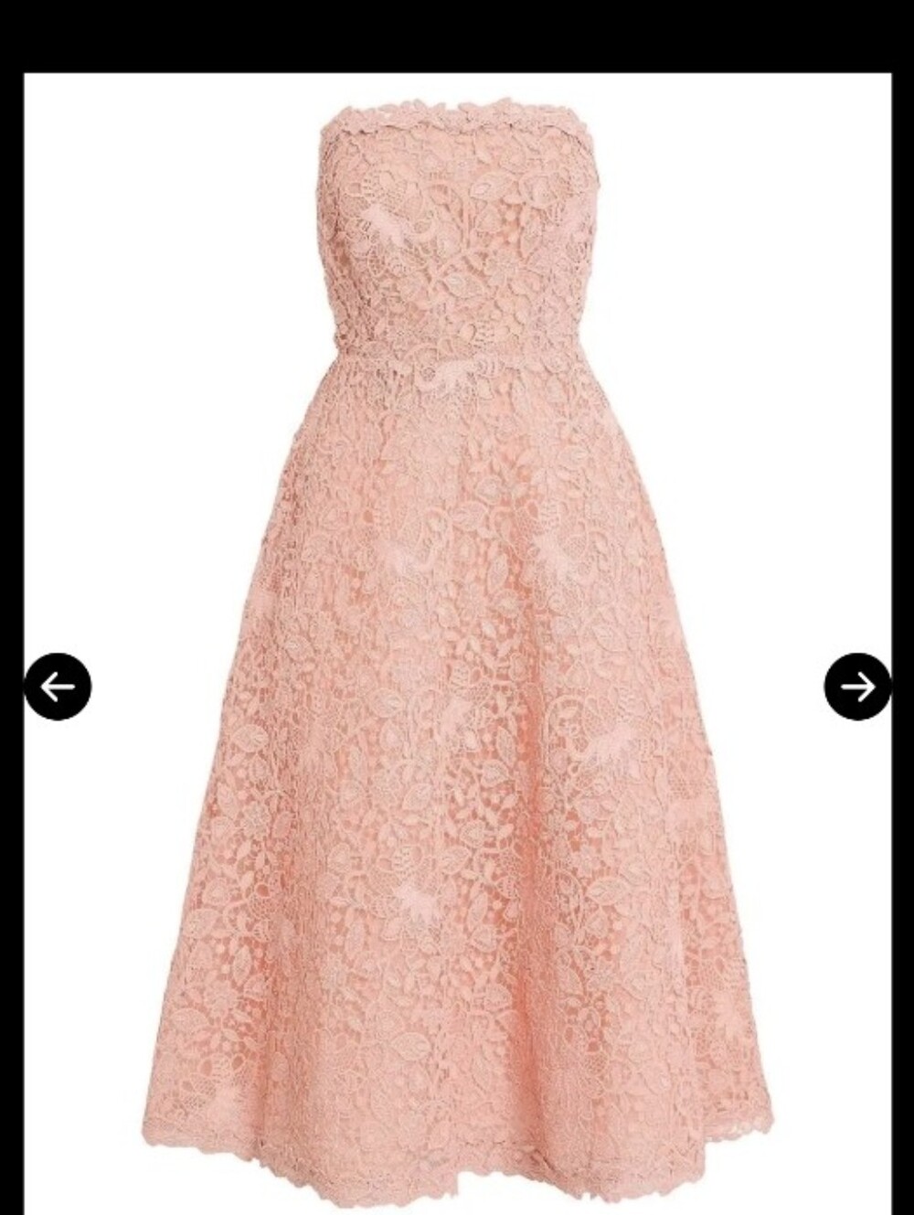 Carolina Herrera Strapless guipure lace midi dress